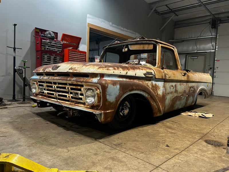 Unibody Ford F100 gets slammed